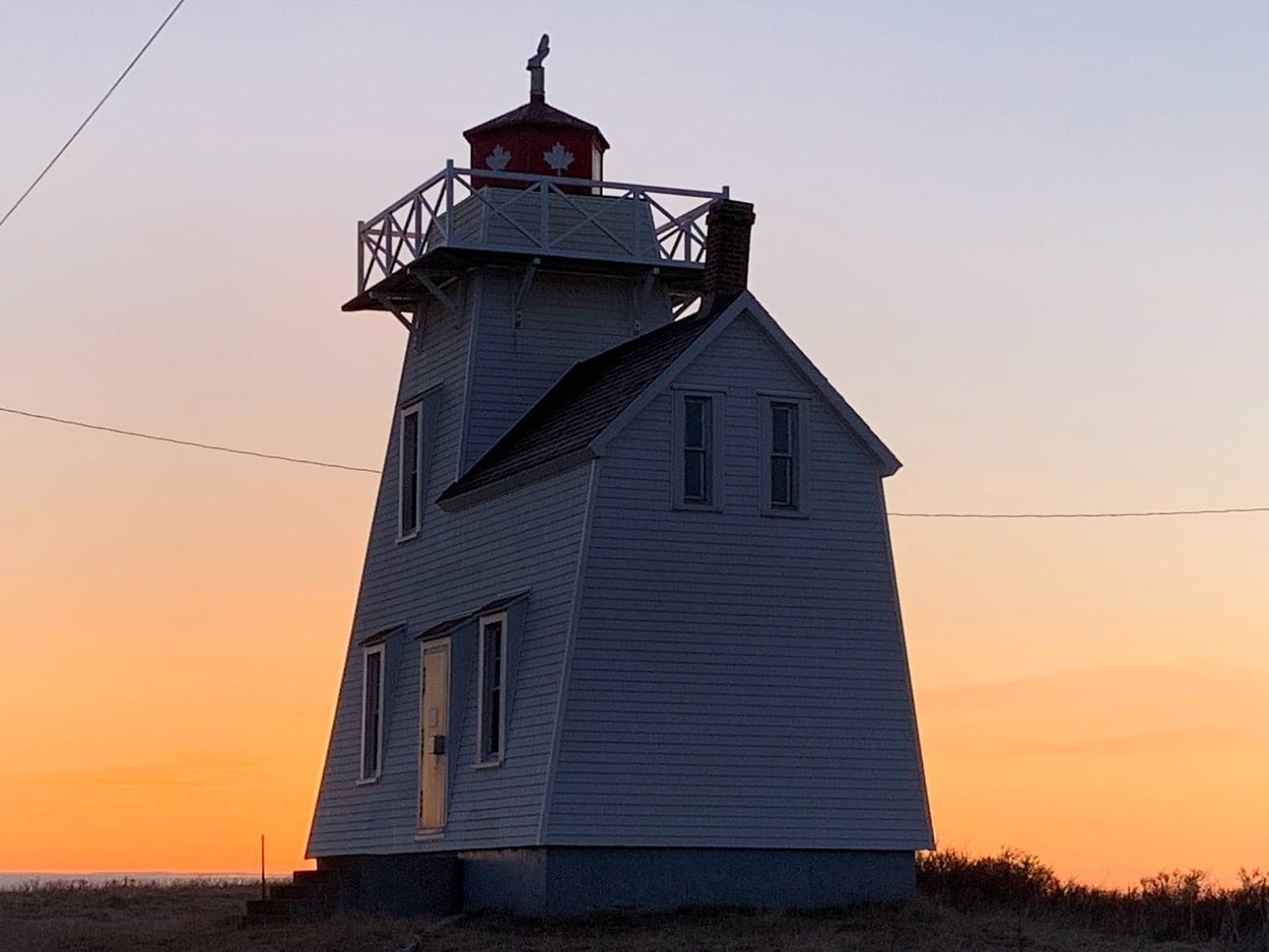 North Rustico Harbour Lighthouse at sunset